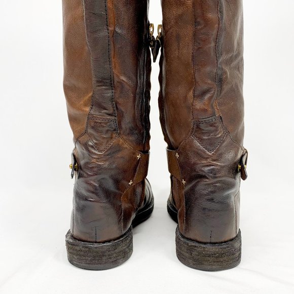 RAG & BONE Abbey Riding Boot Dark Brown Distressed - Picture 8 of 8